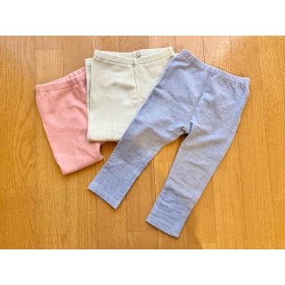 ユニクロ(UNIQLO)のユニクロレギンス3枚セット◯90サイズ・10分丈◯used◯uniqlo(パンツ/スパッツ)