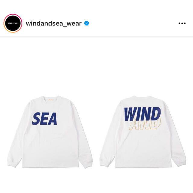 WIND AND SEA L/S T-SHIRT / WHITE-GOLD - carolinagelen.com