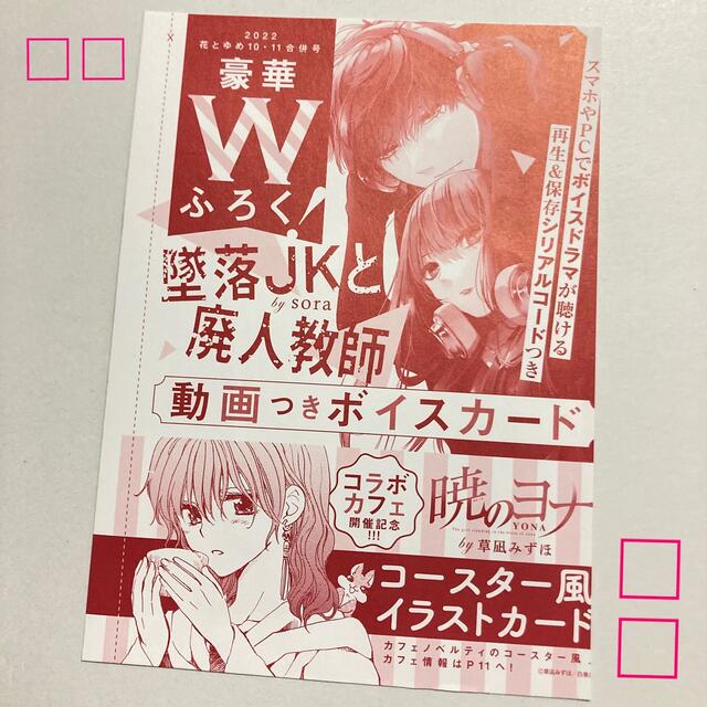 墜落JKと廃人教師 花とゆめ付録 ドラマCD 誠実 墜落JKと廃人教師 スマホアクリルスタンド キャラクターグッズ