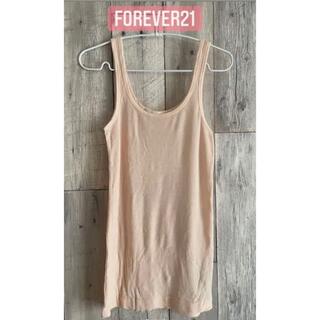 フォーエバートゥエンティーワン(FOREVER 21)のFOREVER21  タンクトップ リブタンク Sサイズ ピンク(タンクトップ)