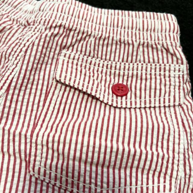 babyGAP(ベビーギャップ)のGAP ハーフパンツ　ストライプ　赤 キッズ/ベビー/マタニティのキッズ服男の子用(90cm~)(パンツ/スパッツ)の商品写真