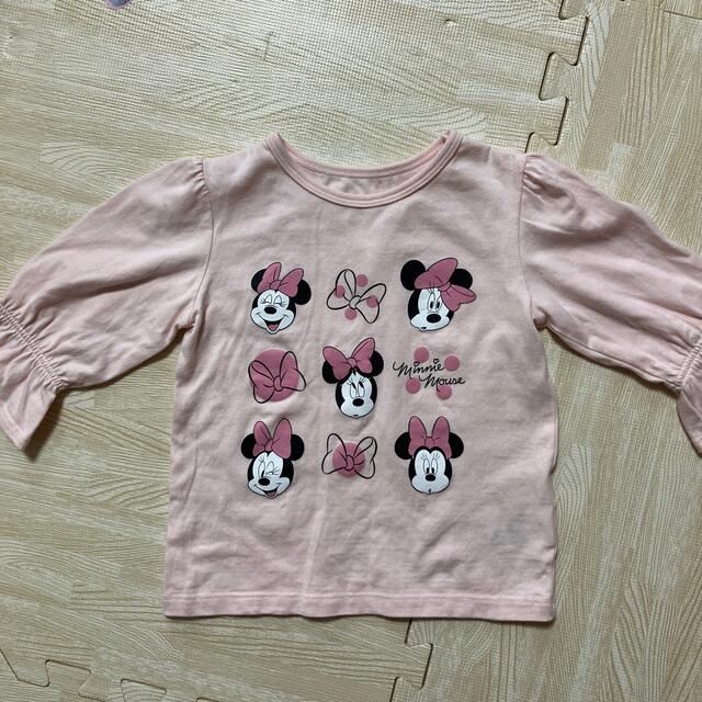 ベルメゾン(ベルメゾン)の七分袖　Tシャツ　2枚セット　100 キッズ/ベビー/マタニティのキッズ服女の子用(90cm~)(Tシャツ/カットソー)の商品写真