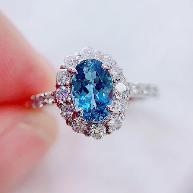 人気即納 ☆1.043ct☆✨アクアマリン0.65ctダイヤモンドプラチナリング指輪の通販 by dpジュエリー☆｜ラクマ