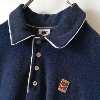 ナイキ(NIKE)のナイキ NIKE USA製 パイル生地 DRY -FIT 半袖ポロシャツ 90s(ポロシャツ)
