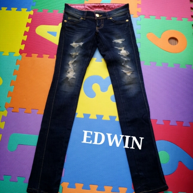 EDWIN(エドウィン)のEDWIN クラッシュデニム レディースのパンツ(デニム/ジーンズ)の商品写真