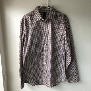 エイチアンドエム(H&M)のH&M ブラウンチェックシャツ　M 美品　(シャツ)