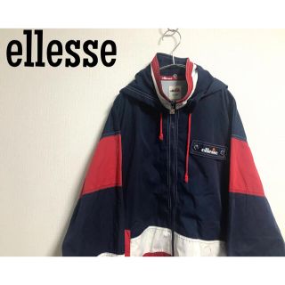 ellesse エレッセ ナイロンジャケット 白赤紺 サイズS 配色good!!