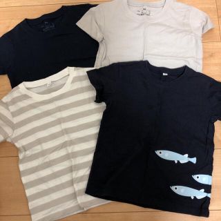 ムジルシリョウヒン(MUJI (無印良品))の無印良品 Tシャツ 4枚セット 100cm(Tシャツ/カットソー)