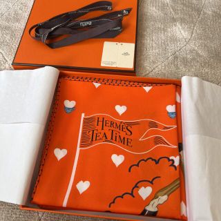 エルメス(Hermes)のエルメス☆カレ70㎝☆ティータイム柄☆新品未使用(バンダナ/スカーフ)