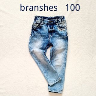 ブランシェス(Branshes)のbranshes ブランシェス♡お花レース使いデニムロングパンツ 100(パンツ/スパッツ)