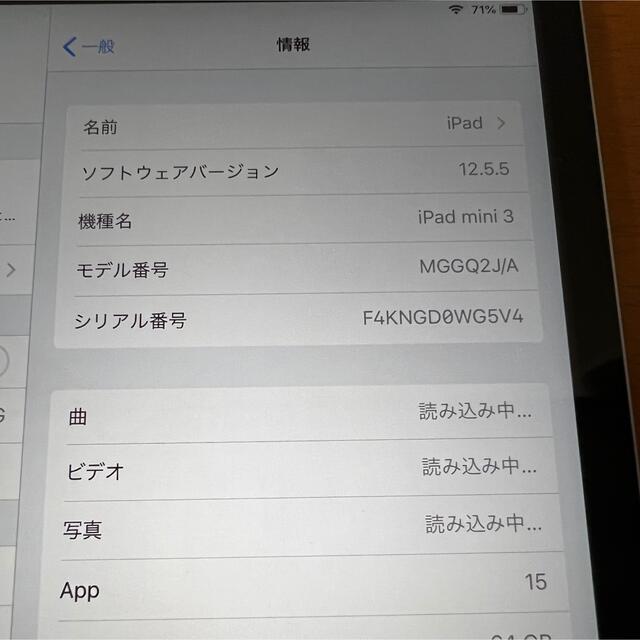 【美品】Apple iPad mini 3 Wi-Fi 64GB 6