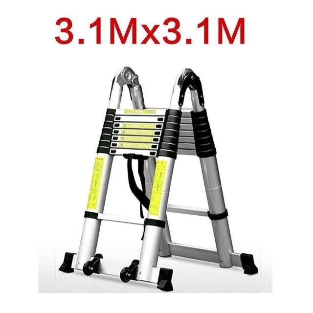 アルミはしご3.1+3.1mスライド式 最長2M〜6.2M 耐荷重150kg