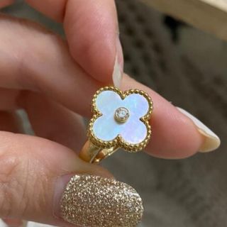 ヴァンクリーフアンドアーペル(Van Cleef & Arpels)の4/23迄値下げ【ほぼ未使用】ヴィンテージアルハンブラ　リング　8号(リング(指輪))