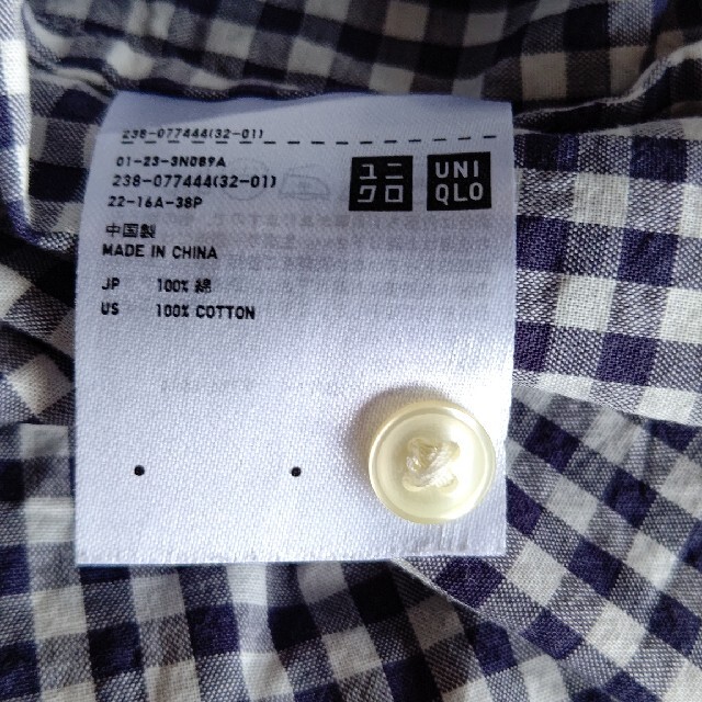 UNIQLO(ユニクロ)のユニクロ ノースリーブ チェックシャツ ギンガムチェック レディースのトップス(シャツ/ブラウス(半袖/袖なし))の商品写真