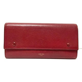 セリーヌ(celine)のセリーヌ 長財布 101673JFL.25CO レッド(財布)