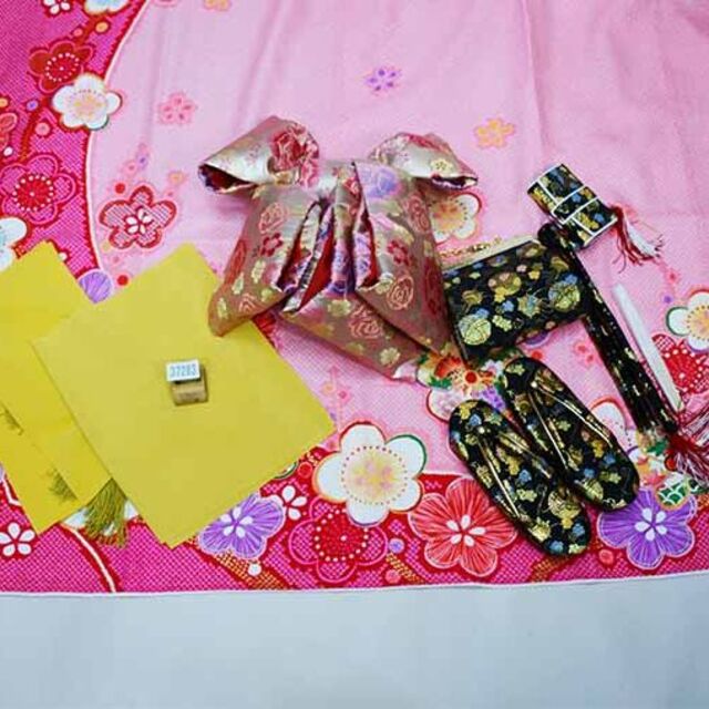七五三 七歳 女児 正絹 総絞り 着物フルセット 着物は花ひめ NO37283の