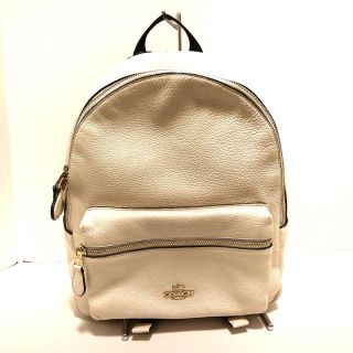 美品 COACH リュック 黒 バックパック コーチ レザー F30550