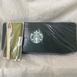 スターバックスコーヒー(Starbucks Coffee)のスターバックス　福袋　バスケット　ケーキフォーククロスセット(テーブル用品)