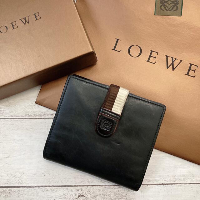 LOEWE(ロエベ)の【王道】LOEWE ロエベ レディース アナグラム 折り財布 コンパクト財布 黒 レディースのファッション小物(財布)の商品写真