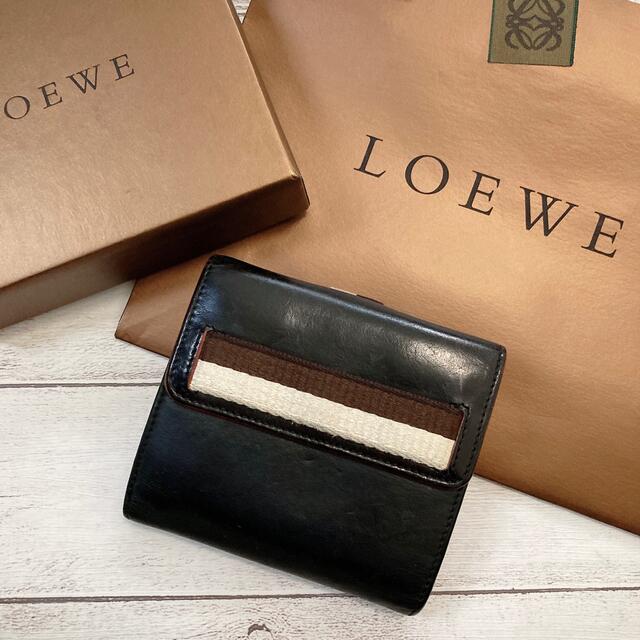 LOEWE(ロエベ)の【王道】LOEWE ロエベ レディース アナグラム 折り財布 コンパクト財布 黒 レディースのファッション小物(財布)の商品写真