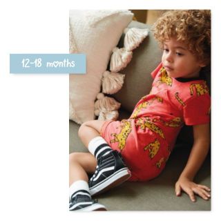 ベビー＆キッズ★ コーラルレオパード Tシャツ＆パンツセット 12-18ｍ(Ｔシャツ)