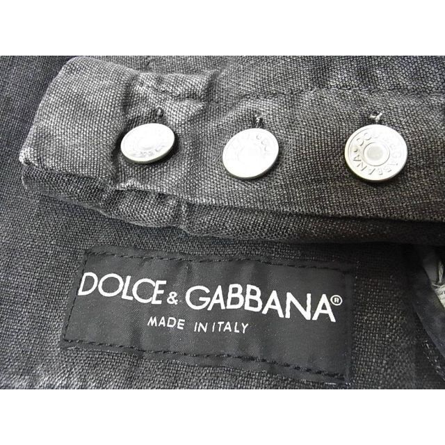 DOLCE&GABBANA(ドルチェアンドガッバーナ)のsize46ドルチェ＆ガッバーナ 麻デニム製テーラードジャケット メタルロゴ釦 メンズのジャケット/アウター(テーラードジャケット)の商品写真