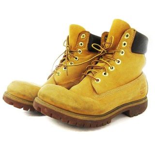 ティンバーランド(Timberland)のティンバーランド ショートブーツ ロゴ ヌバック キャメル 7.5 ■SMVY(ブーツ)