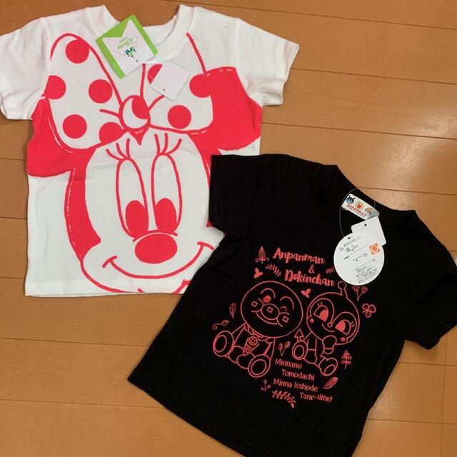 半袖 Tシャツ アンパンマン ドキンちゃん ディズニー ミニー 2枚セット キッズ/ベビー/マタニティのキッズ服女の子用(90cm~)(Tシャツ/カットソー)の商品写真