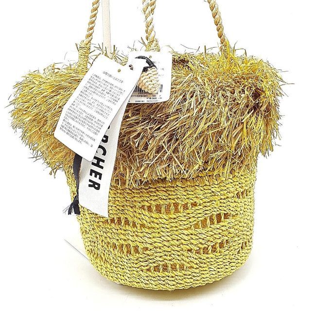 超美品 マルシェ カゴバッグ ストローバッグ 21-22030721 レディースのバッグ(ハンドバッグ)の商品写真