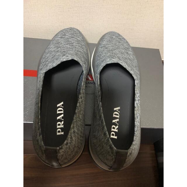 値下げ 美品！PRADA プラダ スリッポン グレー サイズ7 26.5cmご検討