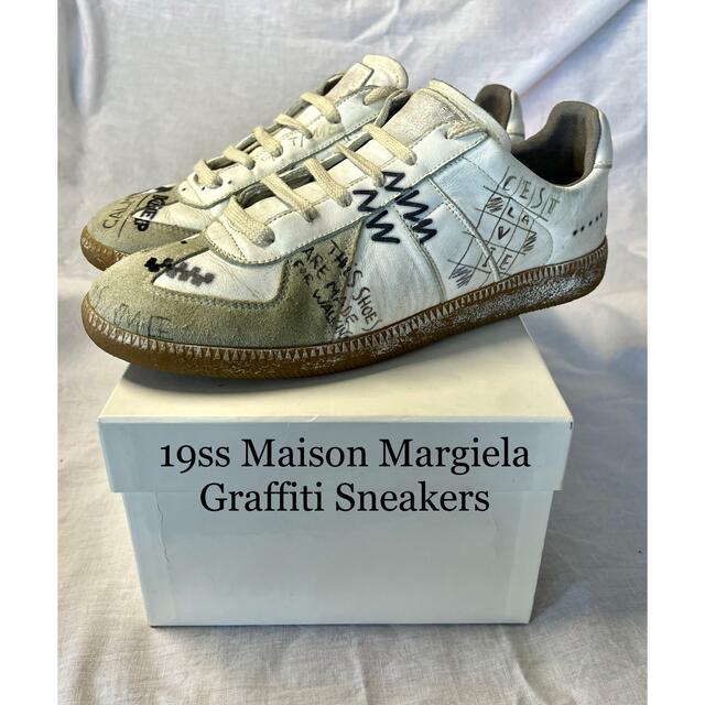 19ss Margiela マルジェラ Graffiti ジャーマントレーナー メンズの靴/シューズ(スニーカー)の商品写真