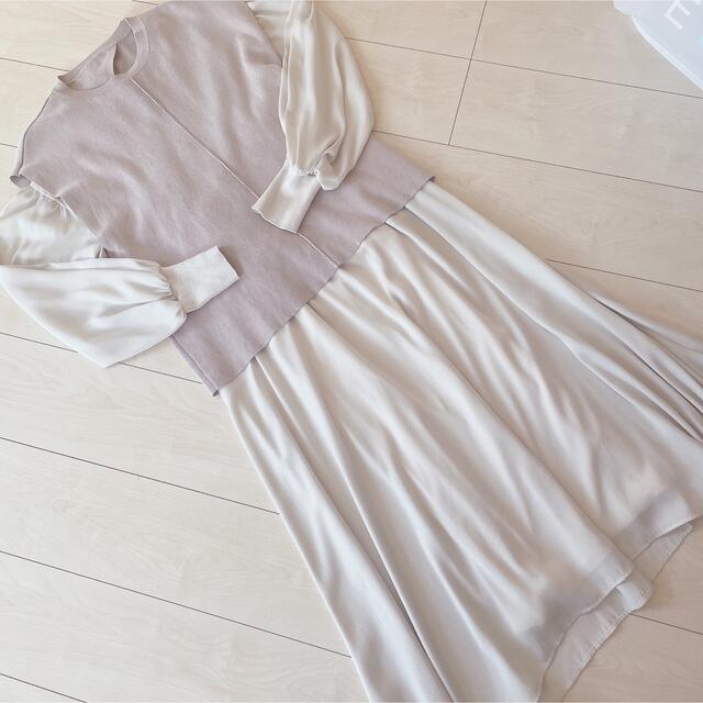 lilybrown ♡ ニットベストレイヤードワンピース