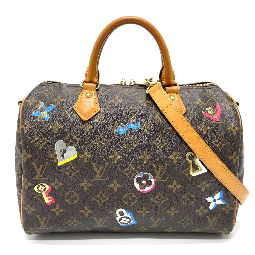 ルイヴィトン LOUIS VUITTON スピーディ30 バンドリエール M44365 モノグラム ラブロック 2WAY ショルダーバッグ ハンドバッグ モノグラムキャンバス ブラウン