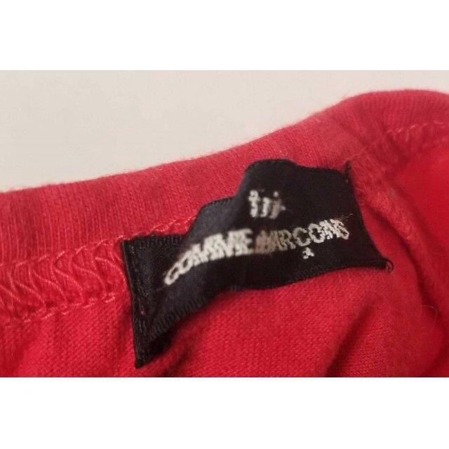 COMME des GARCONS(コムデギャルソン)のトリコ コムデギャルソン トップス 七分袖 レッド 赤 綿100％ レディースのトップス(Tシャツ(半袖/袖なし))の商品写真