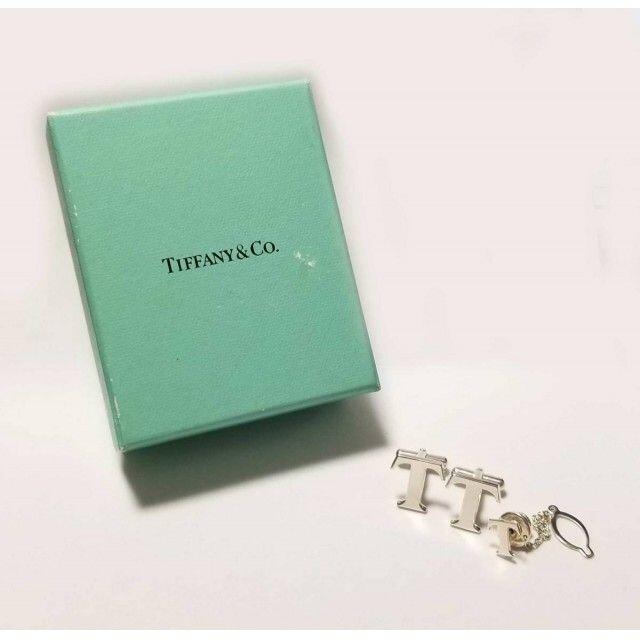 美品　TiffanyティファニーTカフス　Tロゴ　ヴィンテージ  シルバー