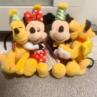 ディズニー(Disney)の東京ディズニーリゾートミッキーマウス　ミニーマウス　プルート　ぬいぐるみ　ぬいば(キャラクターグッズ)