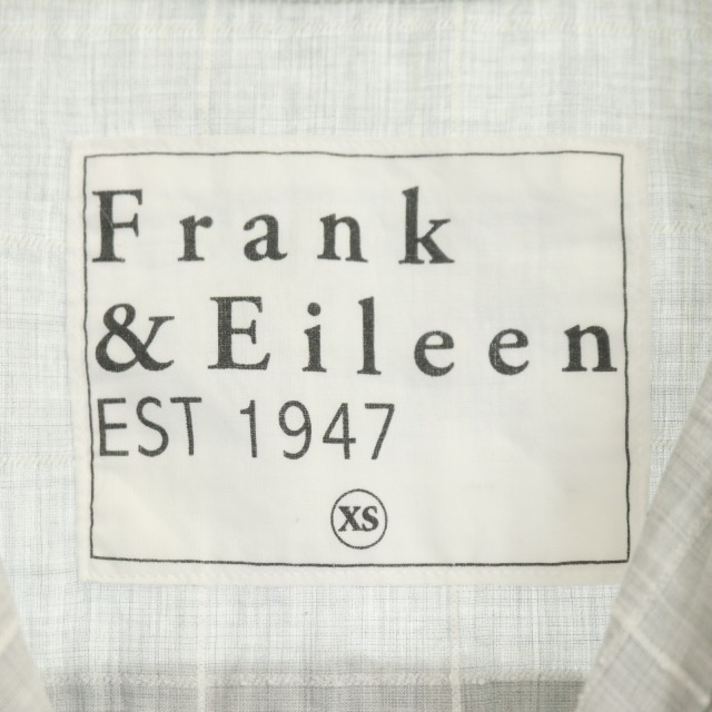 Frank&Eileen(フランクアンドアイリーン)のフランク&アイリーン シャツ チュニック丈 長袖 チェック XS グレー 白 レディースのトップス(シャツ/ブラウス(長袖/七分))の商品写真