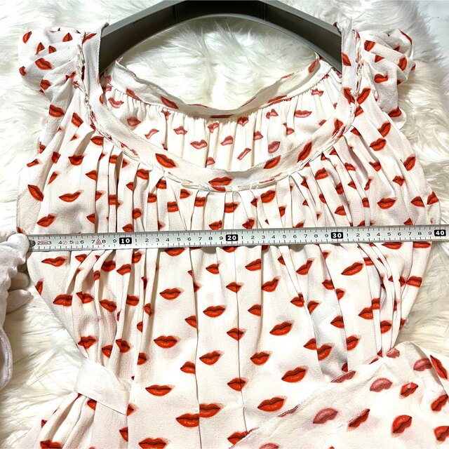 PRADA - 本物 美品 プラダ リボン付き リップ 総柄 チュニック