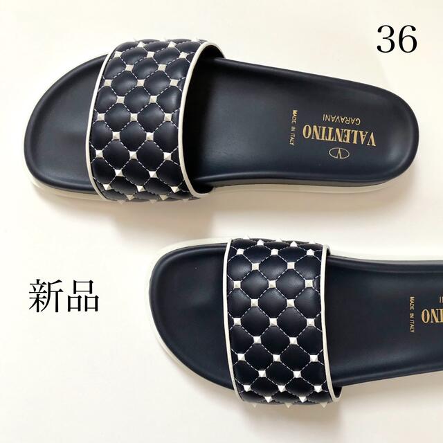 新品/36 VALENTINO ヴァレンティノ キルティング サンダル VLTNレディース