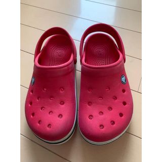 クロックス(crocs)のクロックス　赤　12 13 18.5〜19㎝(サンダル)