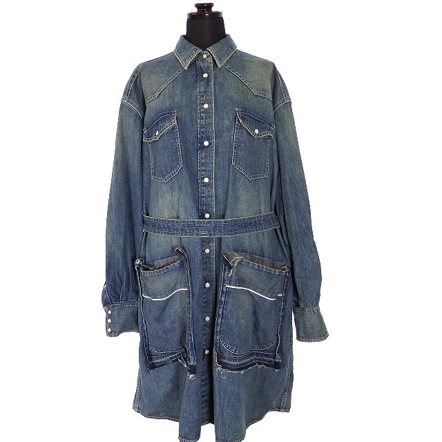 サカイ sacai バックオープン デニムワンピース チュニック 2