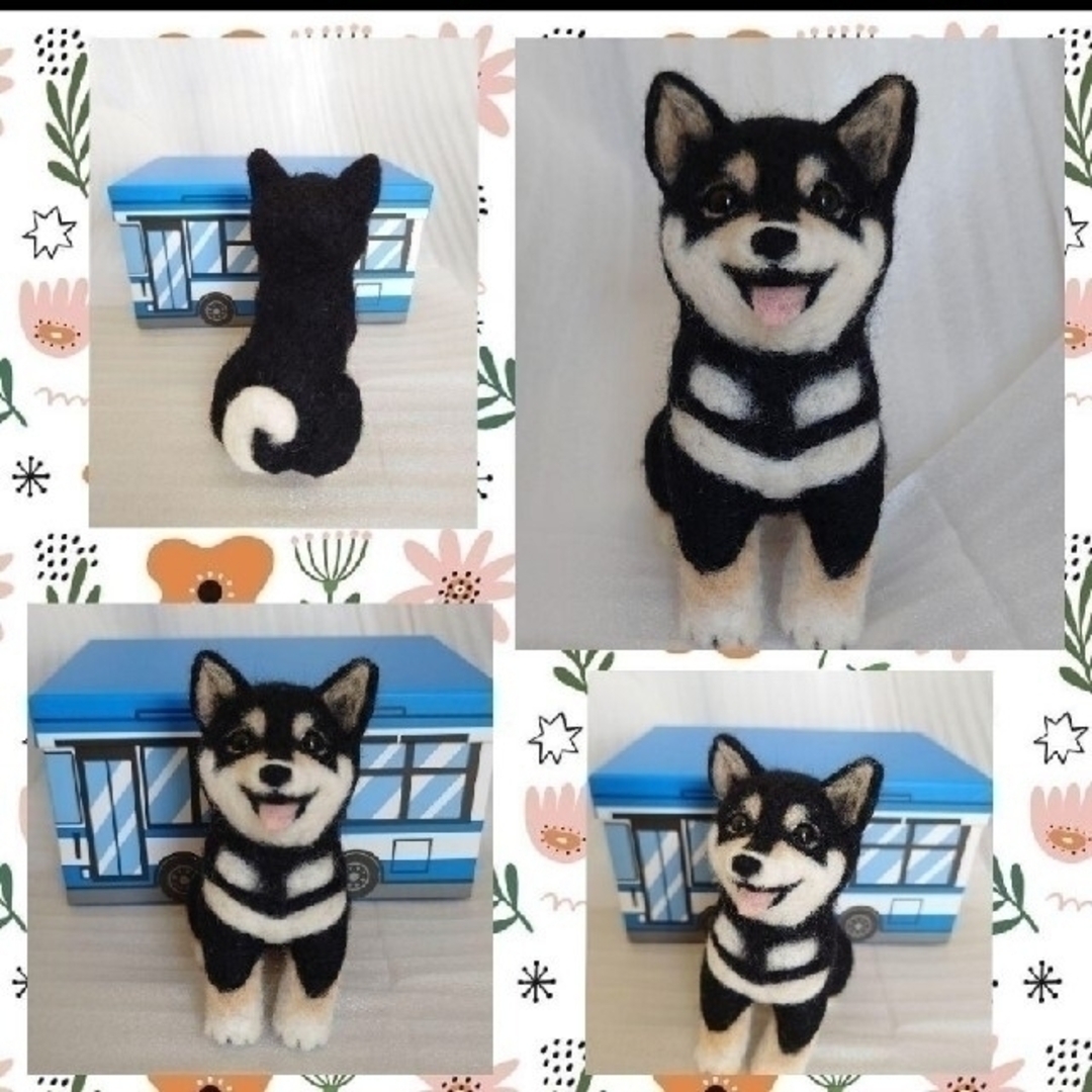 柴犬　羊毛　羊毛フェルト　ハンドメイド　うちの子オーダー　オーダーメイド