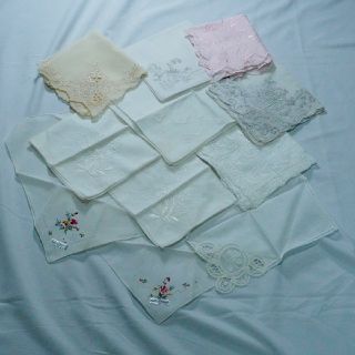 訳あり刺繍ハンカチ11枚セット(ハンカチ)