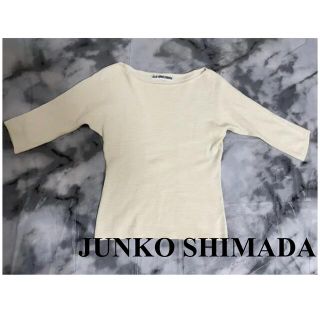 ジュンコシマダ(JUNKO SHIMADA)のトップス　アイボリー　七分袖(カットソー(長袖/七分))