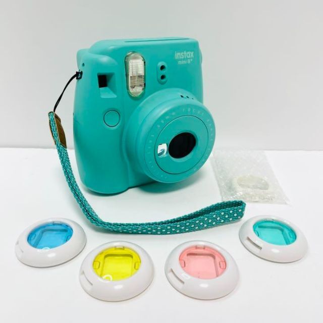 美品 FUJIFILM チェキ instax mini 8+ ミント レンズ付 スマホ/家電/カメラのカメラ(フィルムカメラ)の商品写真