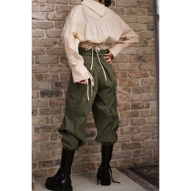 mame - 今季mame Cotton Nylon Tucked CargoTrousersの通販 by mame - 今季mame Cotton Nylon Tucked CargoTrousersの通販 by