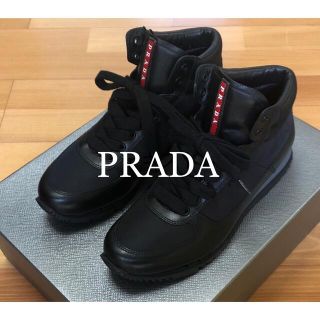 プラダ(PRADA)の◆新品◆PRADA◆プラダ◆スニーカー◆ハイカット◆レザー◆国内正規品◆24cm(スニーカー)