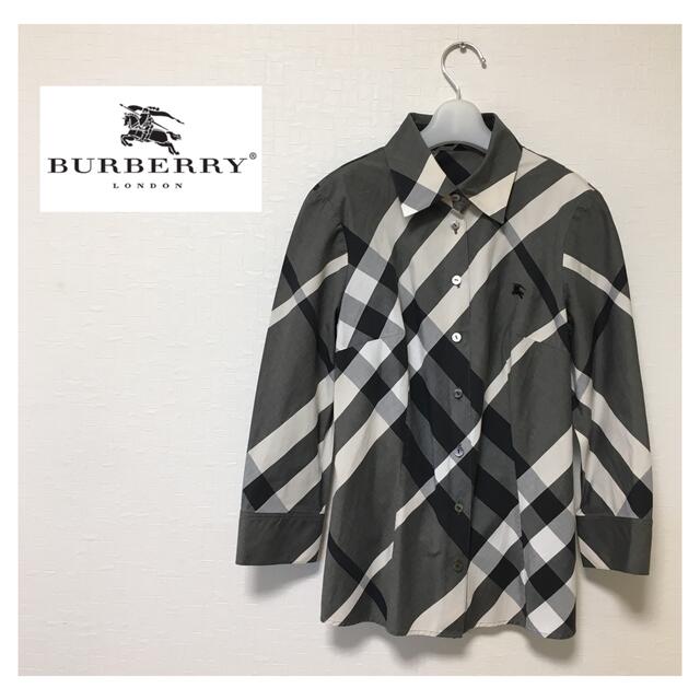 豪奢な BURBERRY - BURBERRY バーバリー  38 ブラウス　ノバチェック シャツ+ブラウス(長袖+七分)