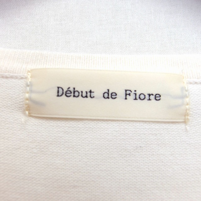 Debut de Fiore(デビュードフィオレ)のデビュー ド フィオレ Debut de Fiore ニット カットソー 丸首 レディースのトップス(カットソー(半袖/袖なし))の商品写真