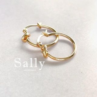 トゥデイフル(TODAYFUL)のsale【ゴールド】ノット　フープピアス(ピアス)